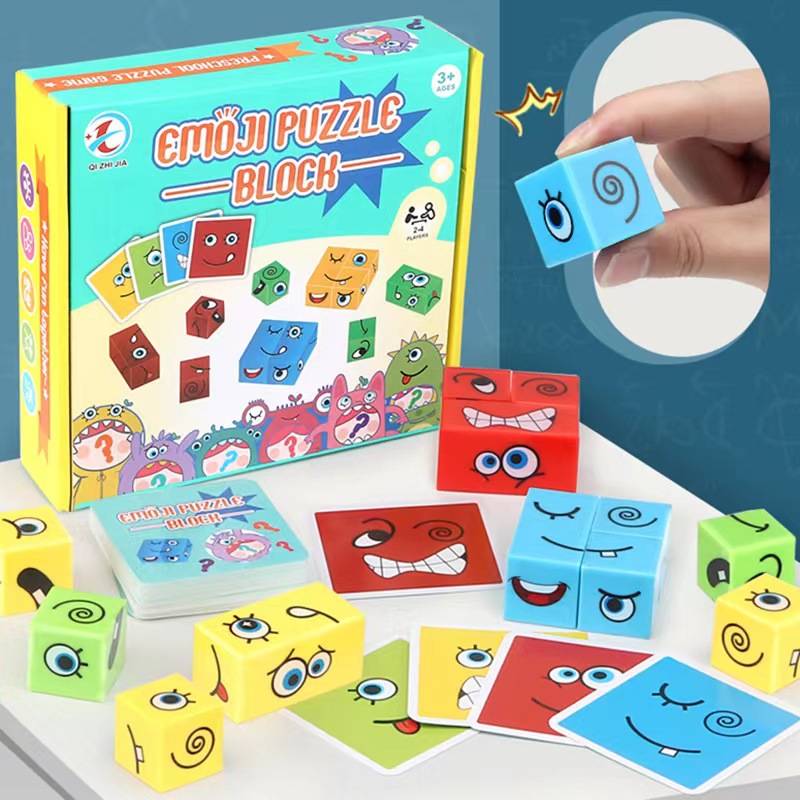 Party Games Gamecube - เกมปริศนาลูกบาศก์เปลี่ยนหน้า ฝึกการคิดเชิงตรรกะ ของเล่นบล็อกสำหรับเด็ก เกมกระดานแบบอินเทอร์แอคทีฟ ของขวัญเพื่อการศึกษาสำหรับครอบครัวและงานปาร์ตี้