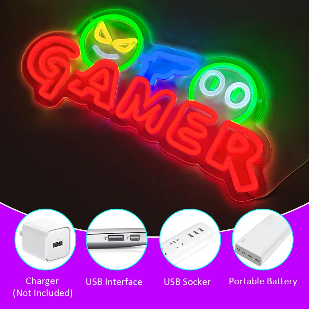 ไฟนีออน LED สำหรับเกมเมอร์ ตกแ - Party Games Baby Shower บทวิจารณ์และราคา