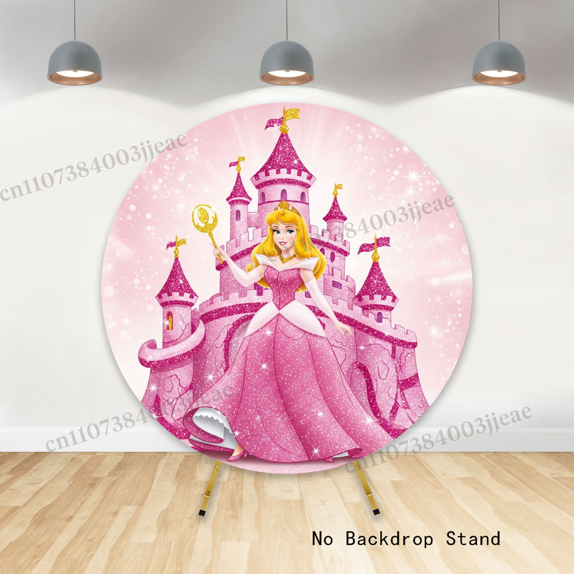 ฉากหลังวงกลมลายเจ้าหญิงออโรร่า - Party Games Baby Shower บทวิจารณ์และราคา