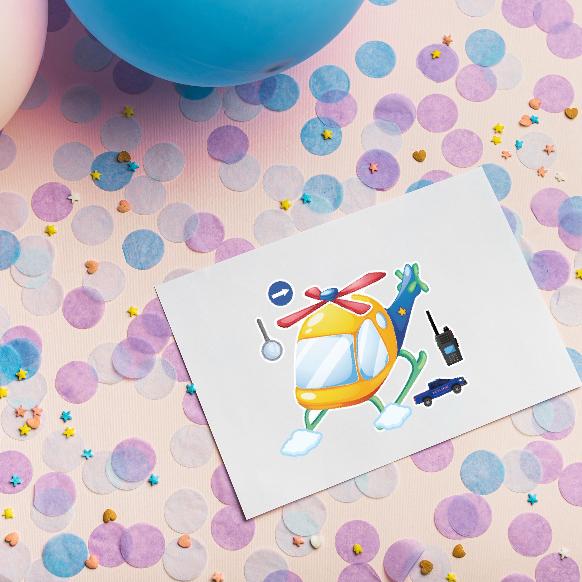 16 แผ่นการ์ตูน Vocation ตํารวจ - Party Games Baby Shower บทวิจารณ์และราคา