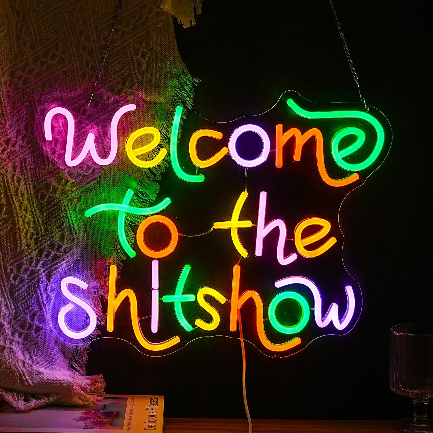 ยินดีต้อนรับสู่ป้ายไฟนีออน Shi - Party Games Quotes บทวิจารณ์และราคา