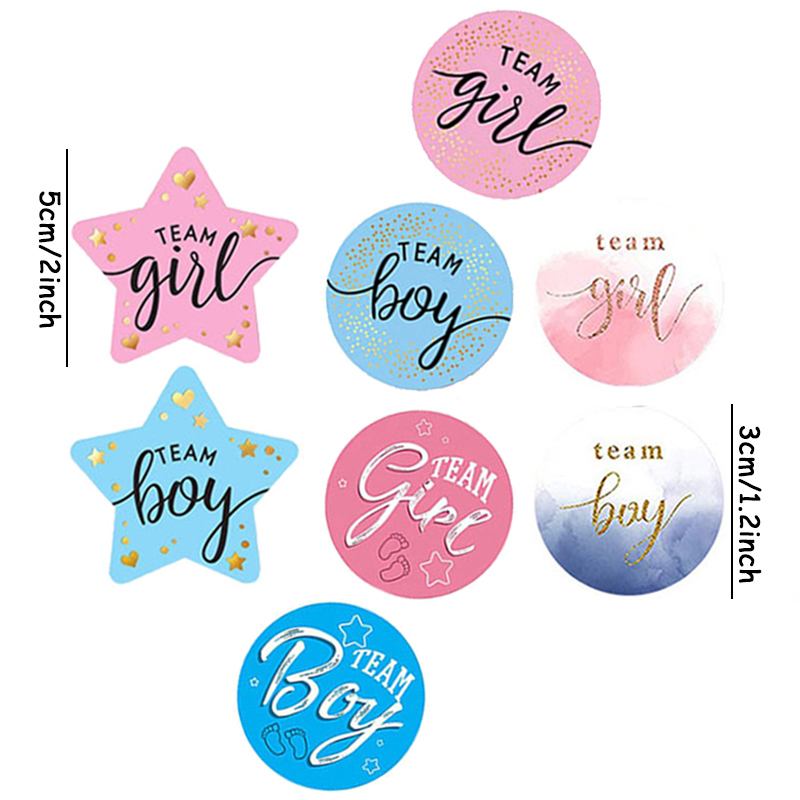 60 ชิ้นเพศเปิดเผยสติกเกอร์สําห - Party Games Baby Shower บทวิจารณ์และราคา